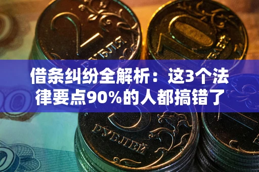 济南借条纠纷全解析：这3个法律要点90%的人都搞错了