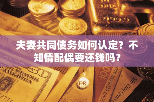 济南夫妻共同债务如何认定？不知情配偶要还钱吗？