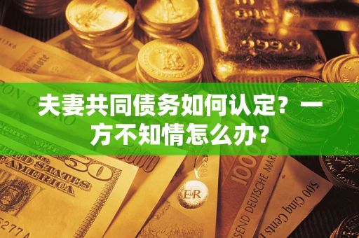 济南夫妻共同债务如何认定？一方不知情怎么办？